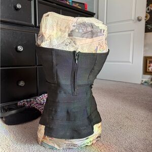 WOW Couture Black Corset with Comic Print Lining